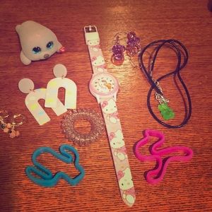 Hello Kitty Watch and 90s accessories.